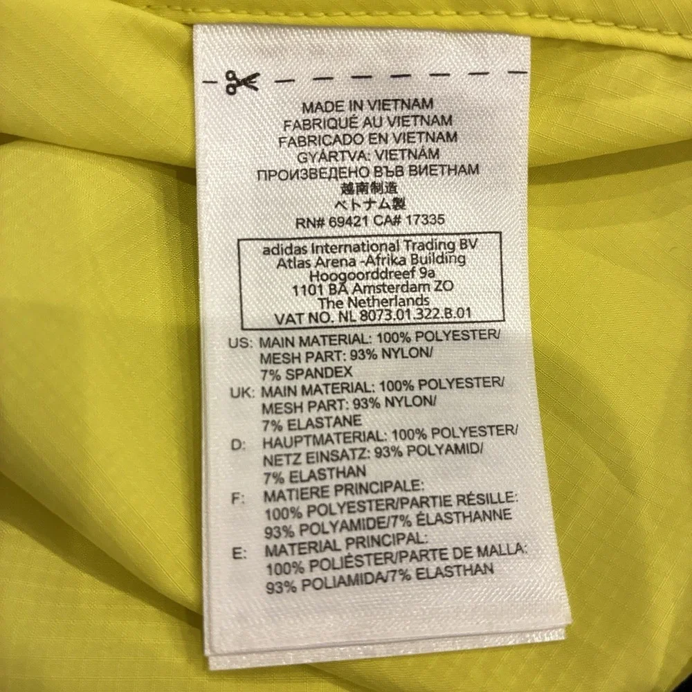 Reebok CrossFit Windbreaker Jacket Neon Yellow Women's XS Full Zip Athletic